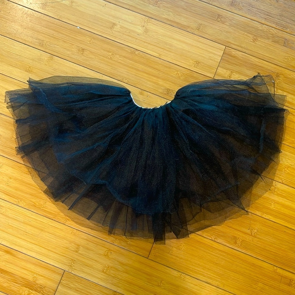 Black 3 layered tulle skirt
